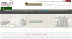 Desktop Screenshot of hvacpartsshop.com